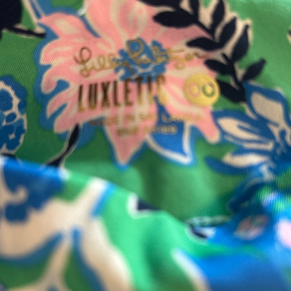 LILLY PULITZER REID Luxletic Golf⛳️ Till You Drop SHORTS 00 New Spearmint Floral - Picture 3 of 4